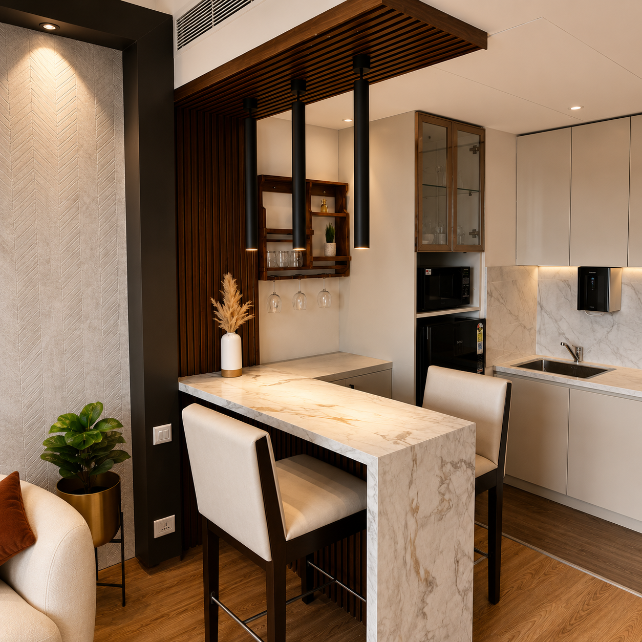 Skylevel Luxury Suite Private Kitchenette Counter
